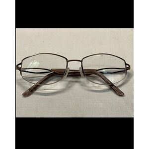 Sophia Loren M210 Eyeglasses Brown Metal Rectangular 118 Frames Only Glasses